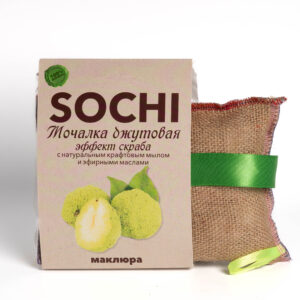 Мочалка джутовая <br> эффект скраба <br> маклюра