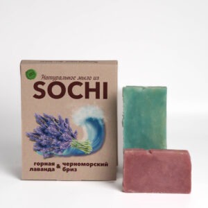 Натуральное мыло <br> набор мыла 2 в 1 <br> горная лаванда + черноморский бриз